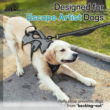 rabbitgoo Escape Proof Dog Harness, Soft Padded Full Body Pet Harness, Reflective Adjustable No Pull Vest with Lift Handle and Lesh Clip for Large Dogs Walking Hiking Training