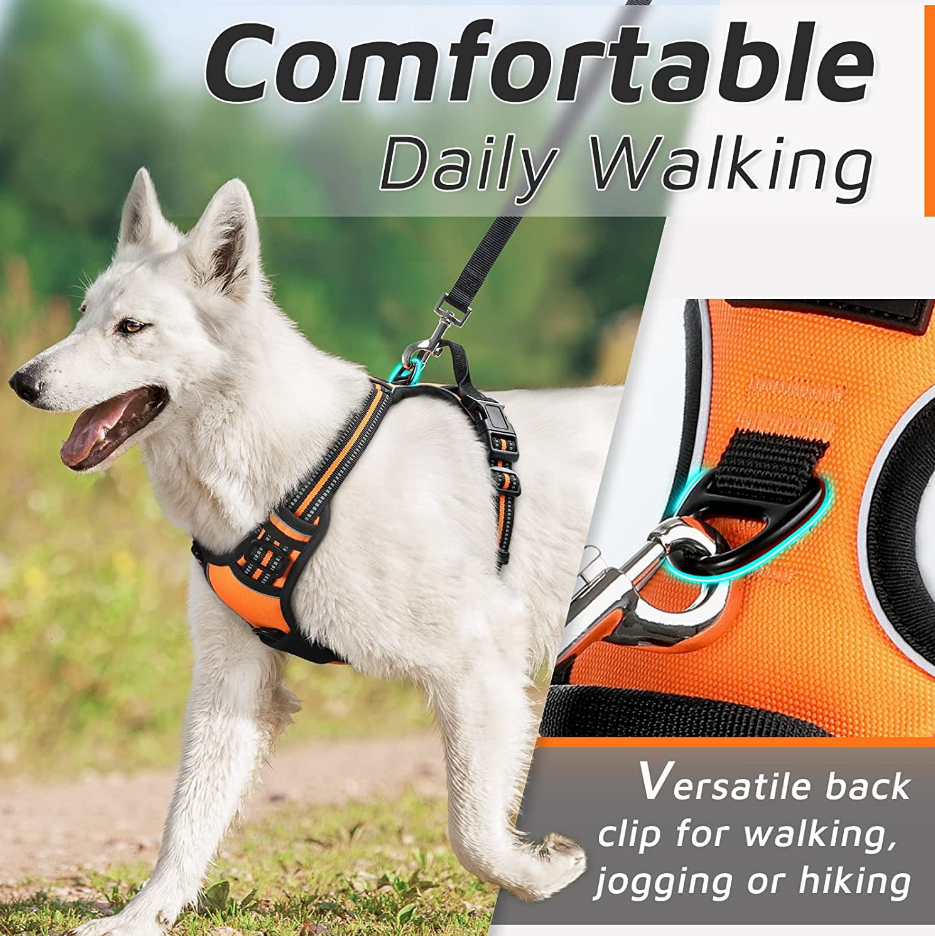 No-Pull Dog Harness Vest With Handle - Adjustable, Soft, For Control During Walks (Sizes XXS To XXL)