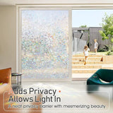 rabbitgoo Window Privacy Film, 3D Decorative Window Vinyl, Stained Glass Window Decals