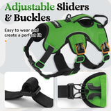 rabbitgoo Escape Proof Dog Harness, Soft Padded Full Body Pet Harness, Reflective Adjustable No Pull Vest with Lift Handle and Lesh Clip for Large Dogs Walking Hiking Training