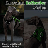 rabbitgoo Escape Proof Dog Harness, Soft Padded Full Body Pet Harness, Reflective Adjustable No Pull Vest with Lift Handle and Lesh Clip for Large Dogs Walking Hiking Training